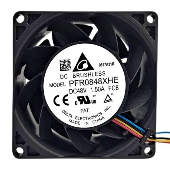 Delta PFR0848XHE DC 48V 1.50A 4 Wires Axial Cooling Fan